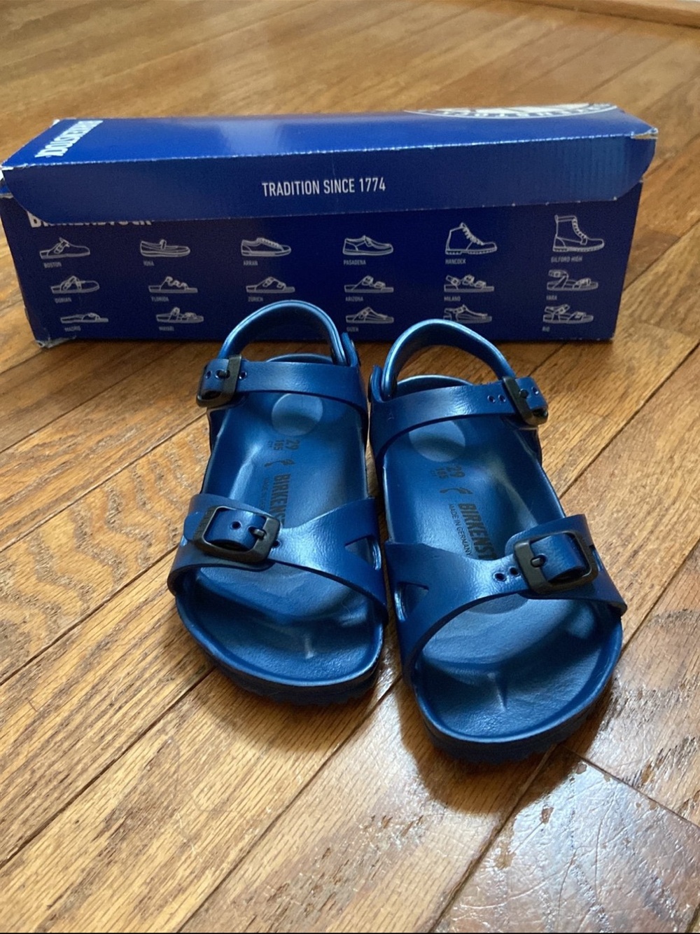 Birkenstock Royal Blue Adjustable Two-Buckle EVA Sandals